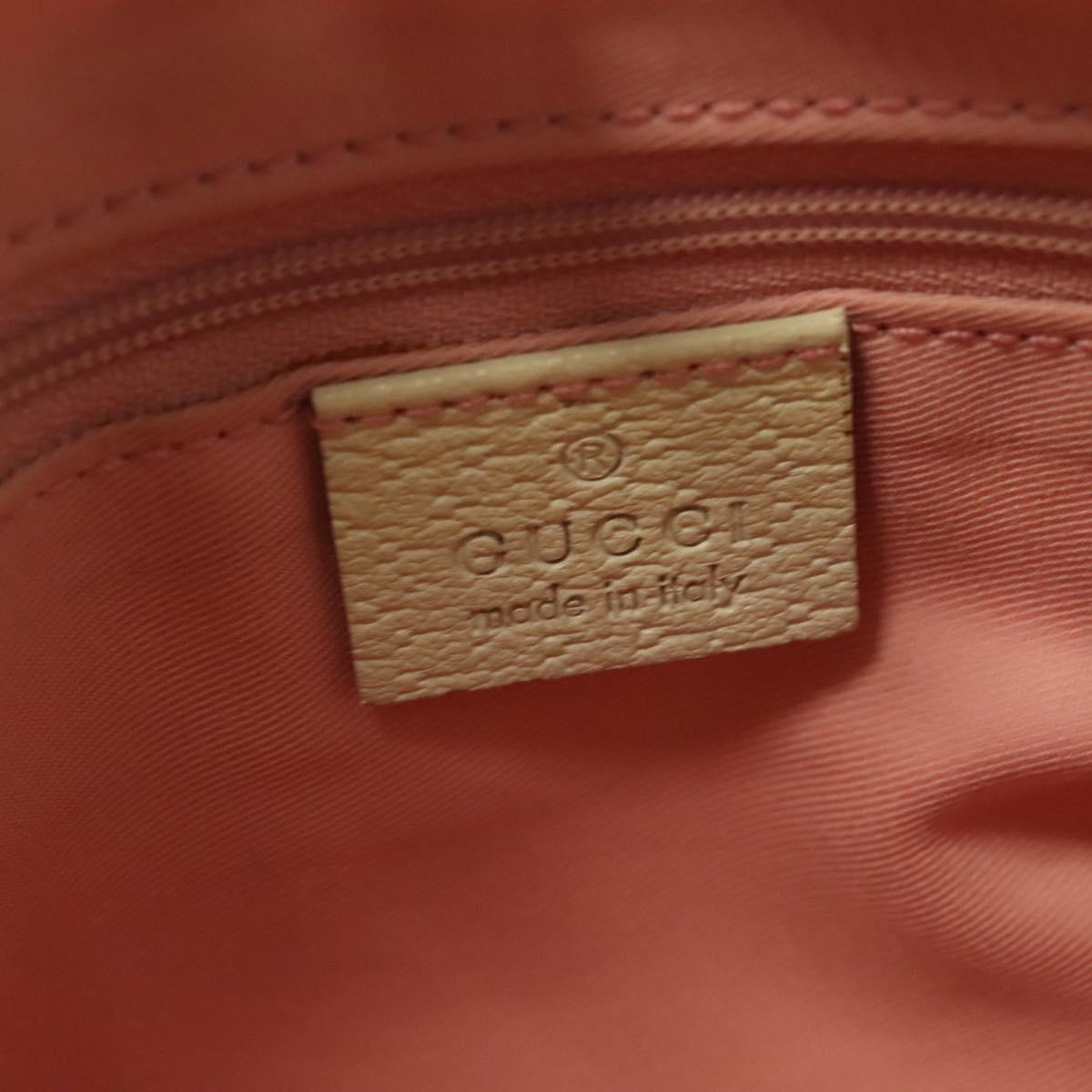 GUCCI GG Canvas Sherry Line Shoulder Bag Pink Silver khaki 145809 Auth 141421