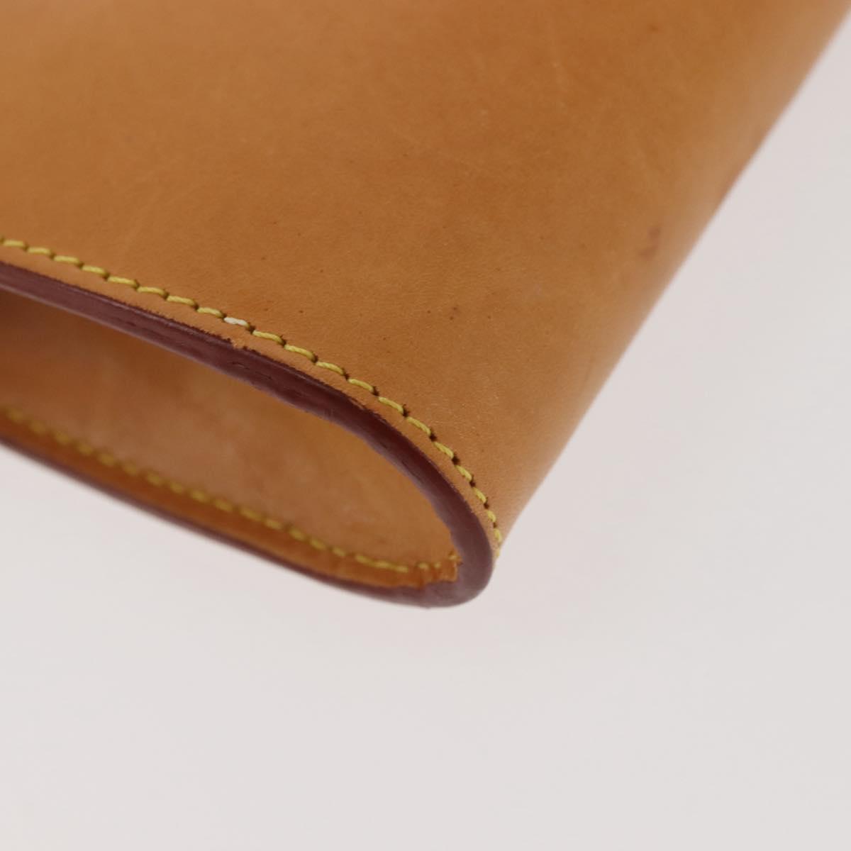 LOUIS VUITTON Nomad Leather Bucket PM Pouch Beige LV Auth 141449