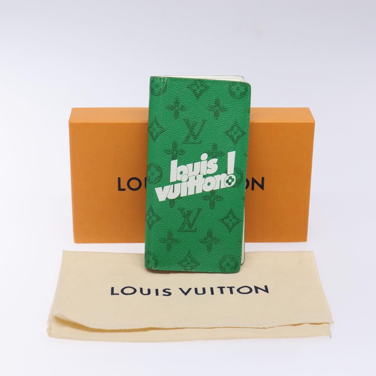 LOUIS VUITTON Monogram Everyday Portefeuille Brazza Green M80801 LV Auth 141451