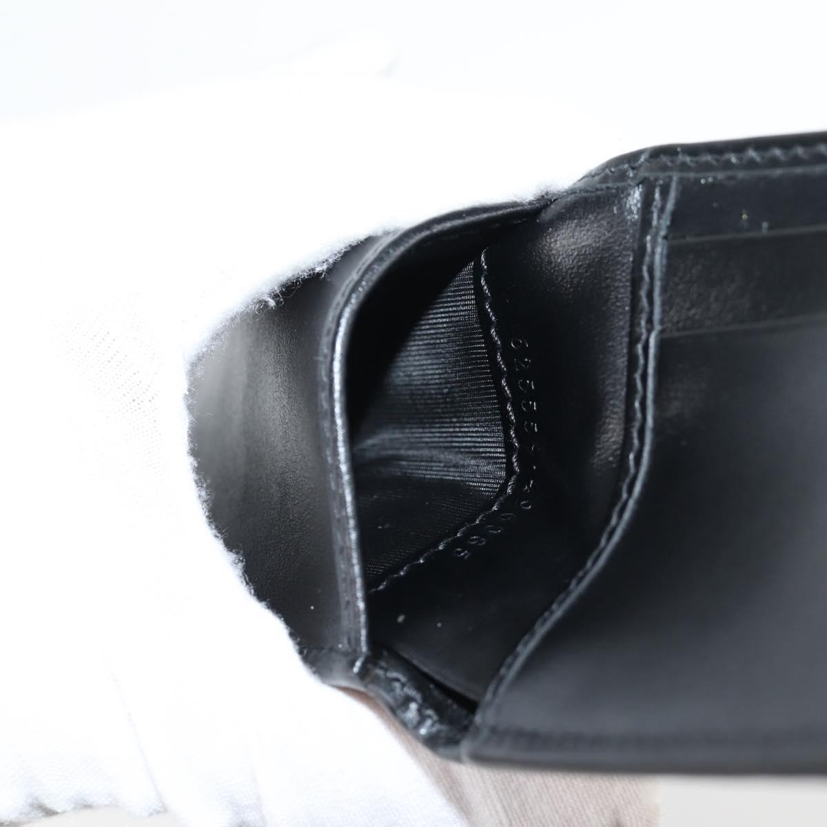 GUCCI GG Emboss Bifold Wallet Black 625559 Auth 141453M