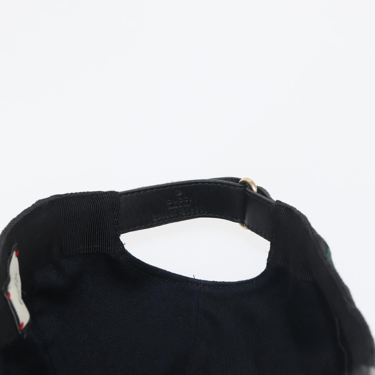 GUCCI Web Sherry Line GG Canvas Cap M Black Red Green 200035 Auth 141454
