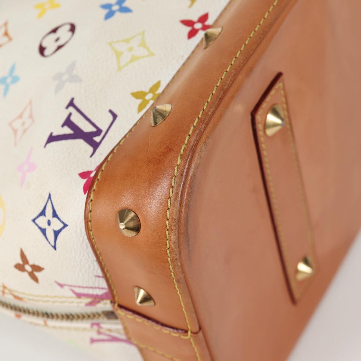 LOUIS VUITTON Monogram Multicolor Alma GM Hand Bag White M40441 LV Auth 141457V