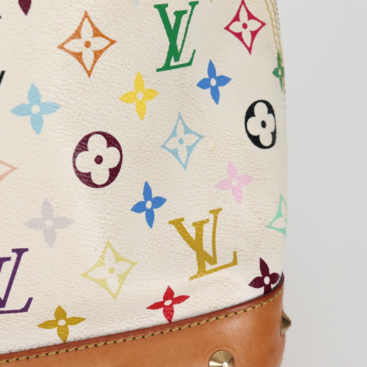 LOUIS VUITTON Monogram Multicolor Alma GM Hand Bag White M40441 LV Auth 141457V