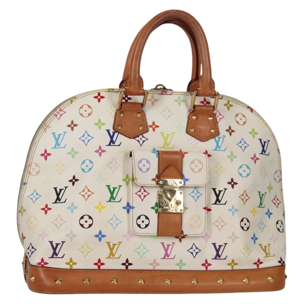LOUIS VUITTON Monogram Multicolor Alma GM Hand Bag White M40441 LV Auth 141457V