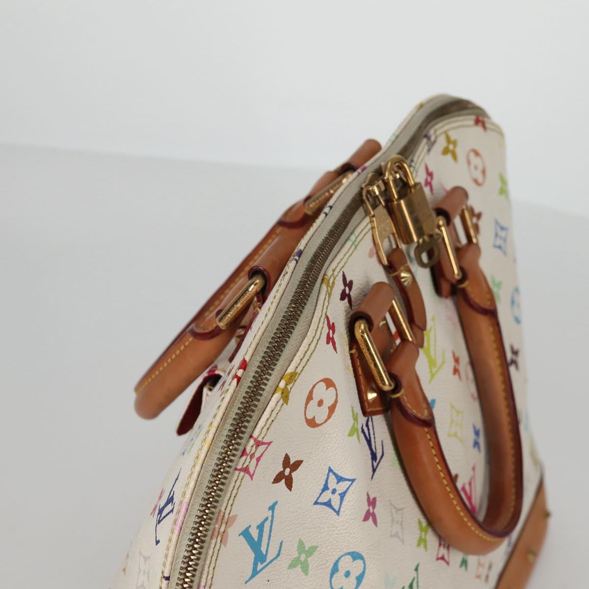 LOUIS VUITTON Monogram Multicolor Alma GM Hand Bag White M40441 LV Auth 141457V
