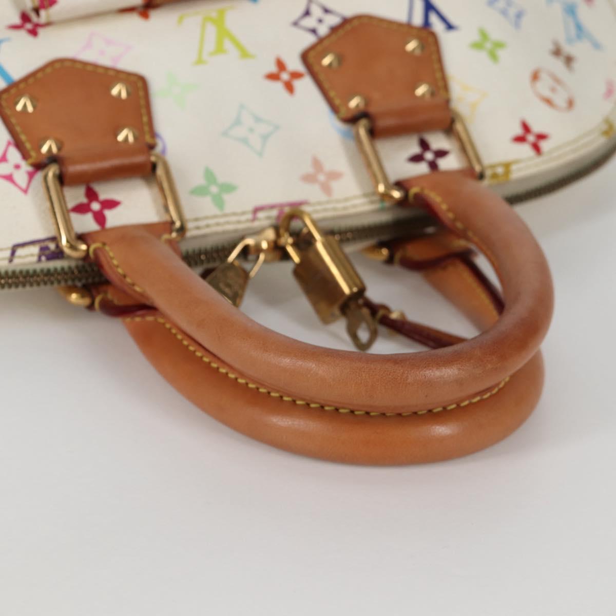 LOUIS VUITTON Monogram Multicolor Alma GM Hand Bag White M40441 LV Auth 141457V