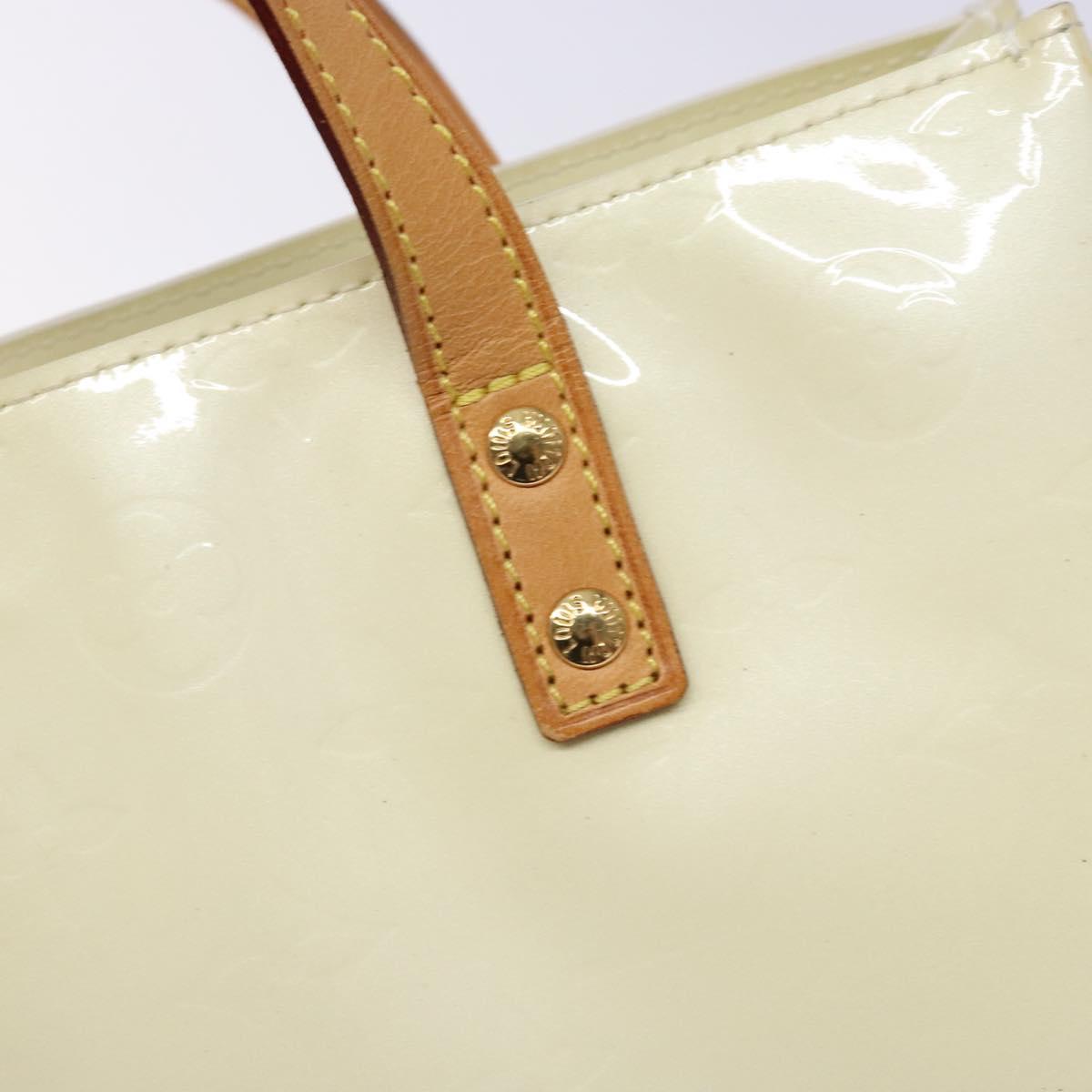 LOUIS VUITTON Monogram Vernis Reade PM Hand Bag Perle M91336 LV Auth 141487