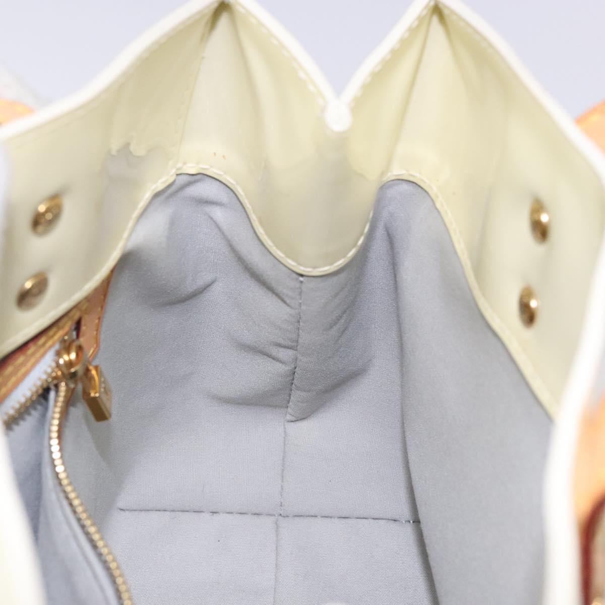 LOUIS VUITTON Monogram Vernis Reade PM Hand Bag Perle M91336 LV Auth 141487