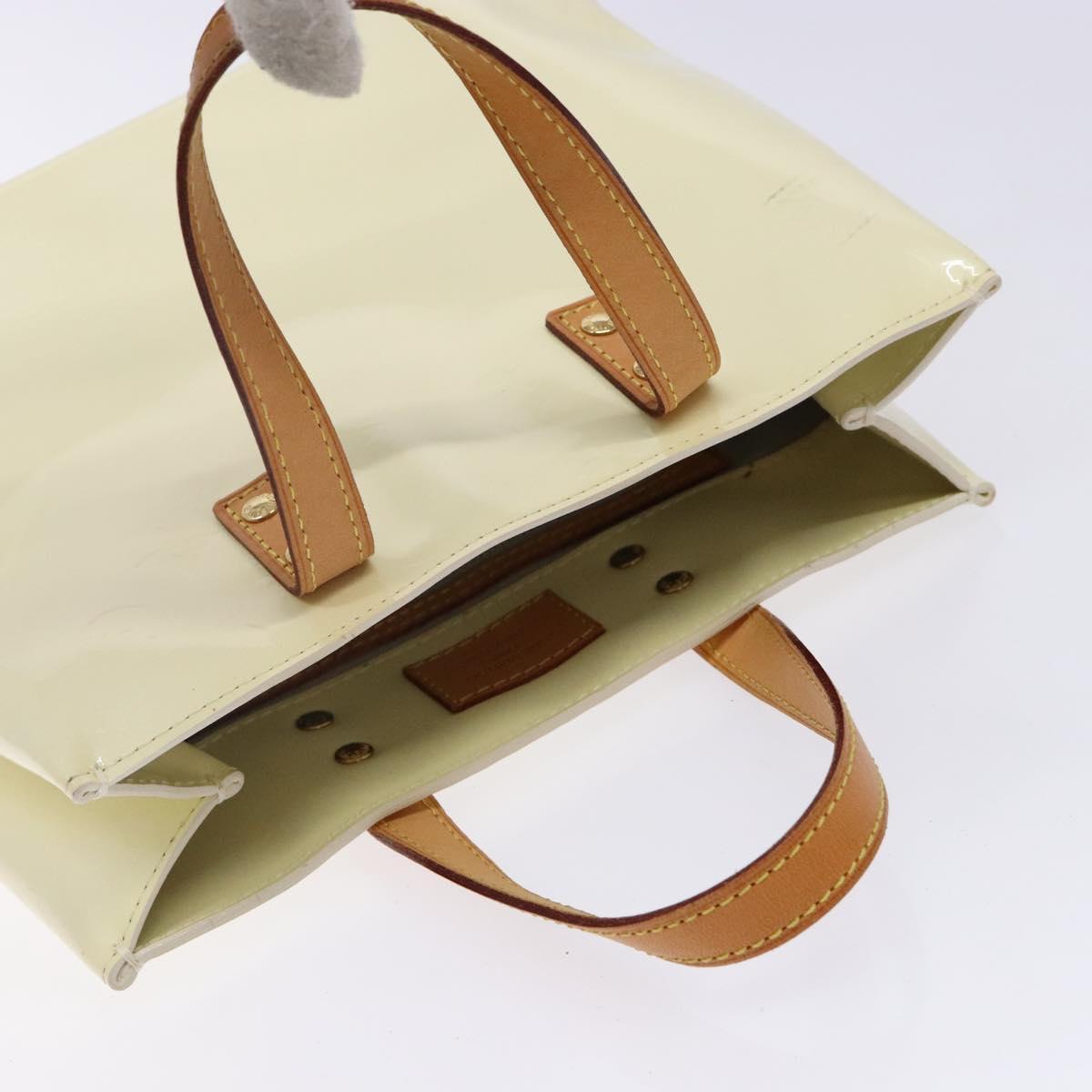 LOUIS VUITTON Monogram Vernis Reade PM Hand Bag Perle M91336 LV Auth 141487