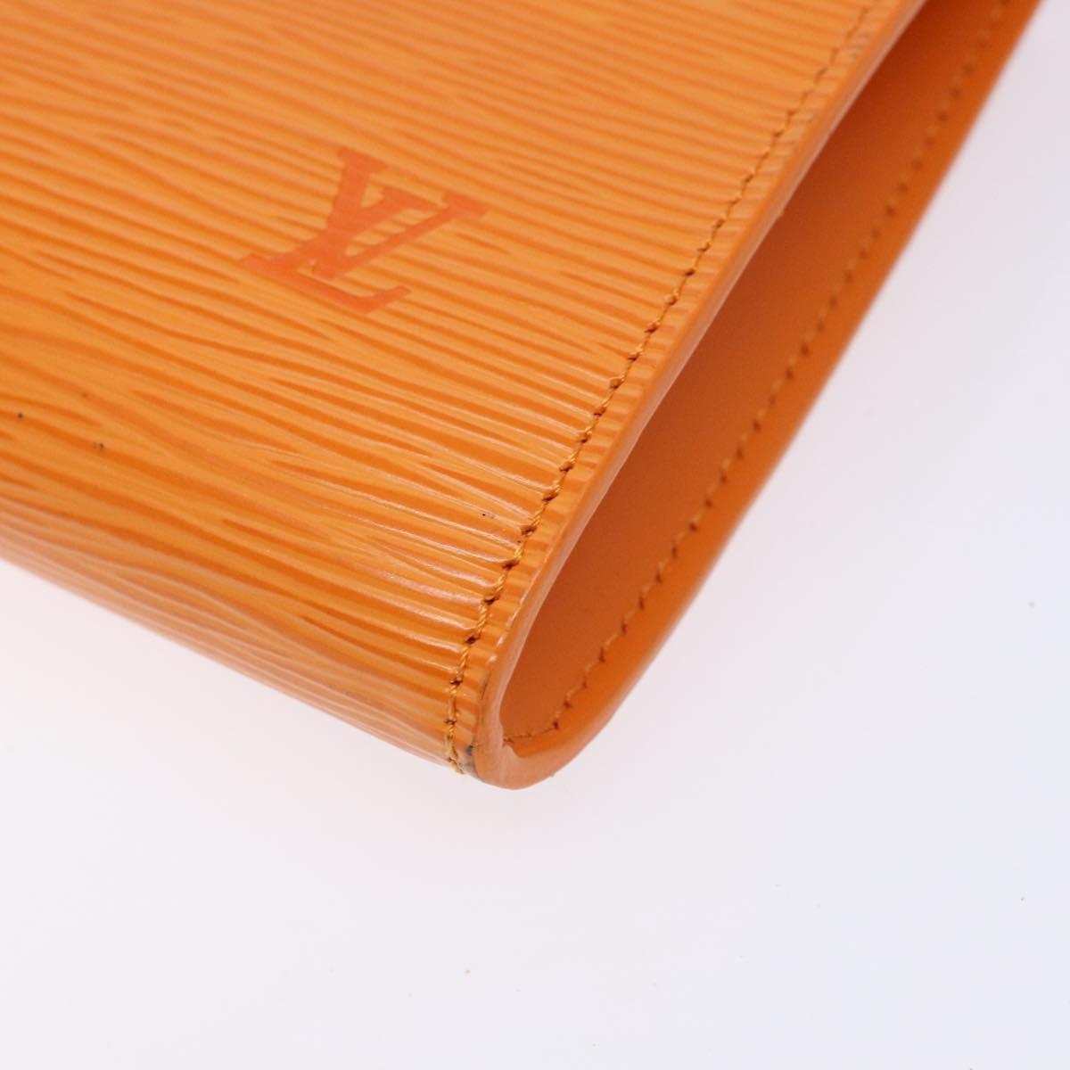 LOUIS VUITTON Epi Pochette Accessoires Pouch Orange Mandarin M5294H Auth 141495