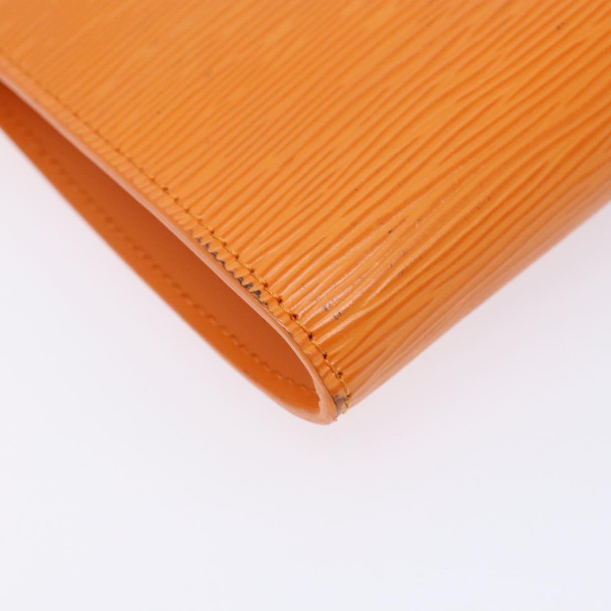 LOUIS VUITTON Epi Pochette Accessoires Pouch Orange Mandarin M5294H Auth 141495
