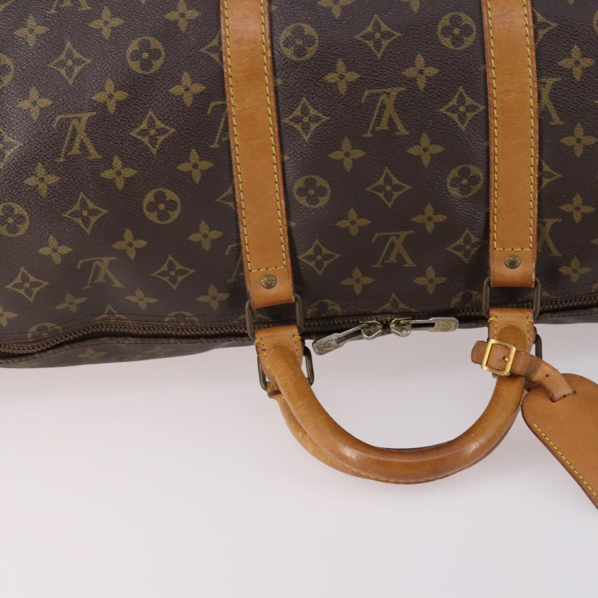 LOUIS VUITTON Monogram Keepall 55 Boston Bag M41424 LV Auth 141509