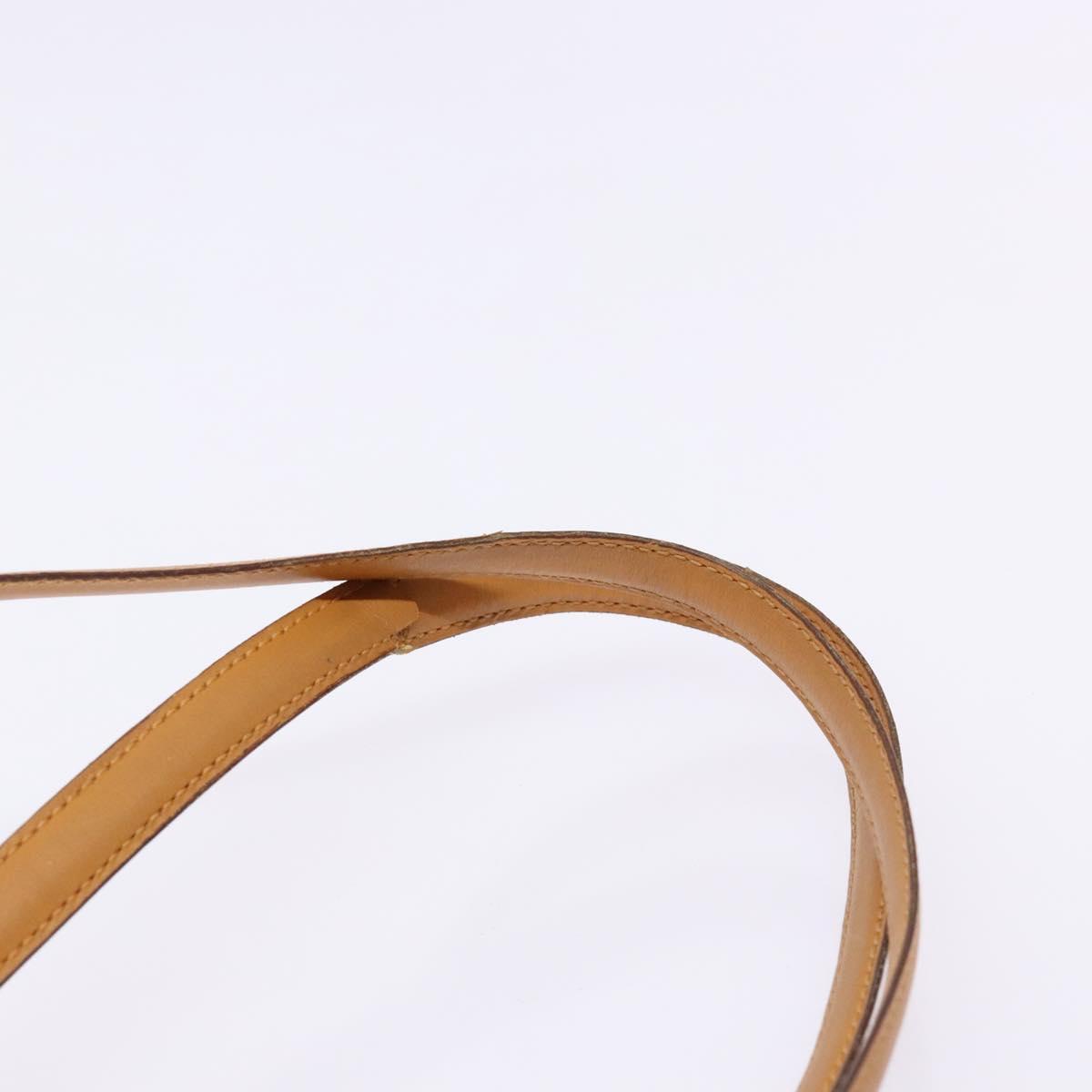 PRADA Shoulder Bag Nylon Orange Gold Auth 141517