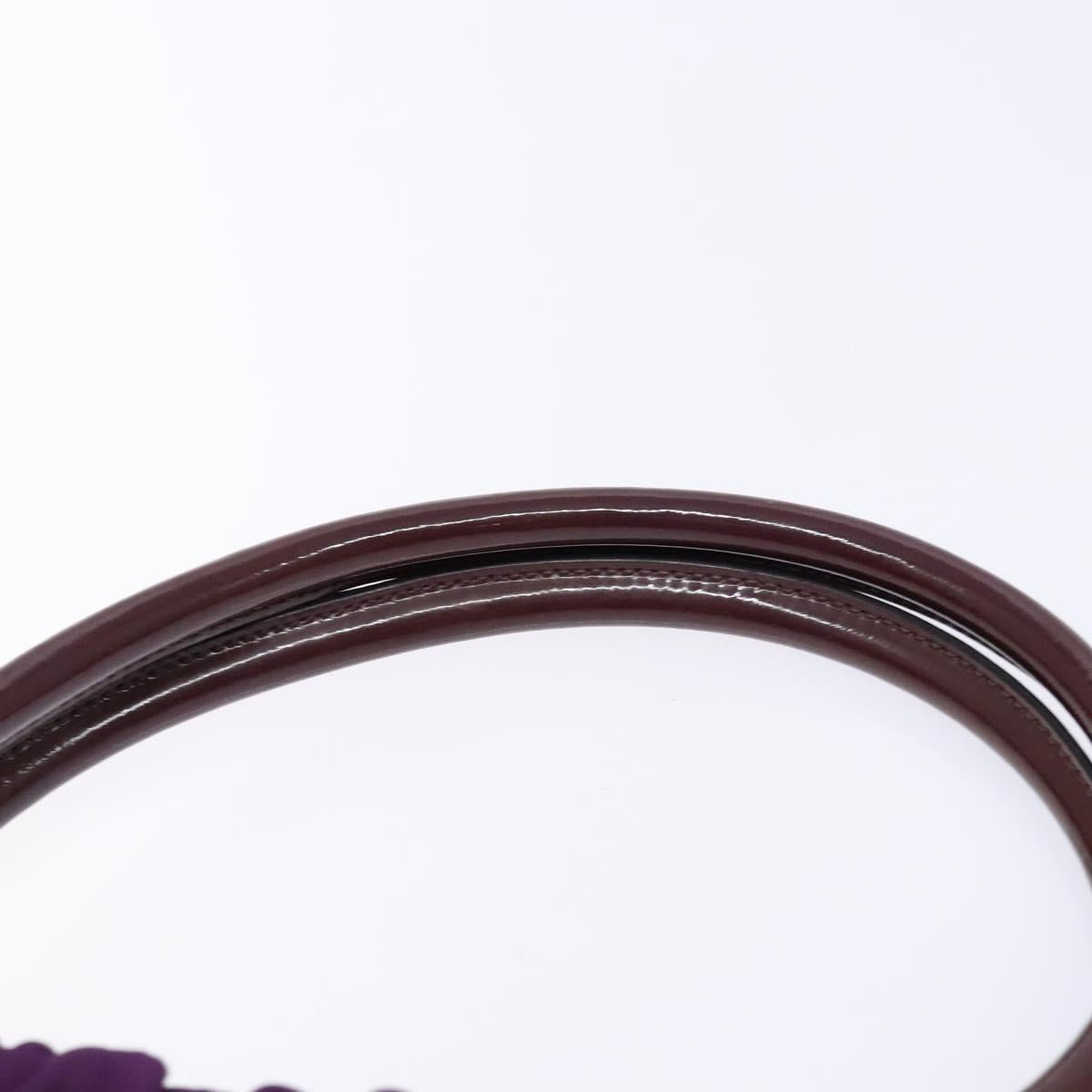 Salvatore Ferragamo Vala Shoulder Bag Nylon Purple Gold Auth 141527