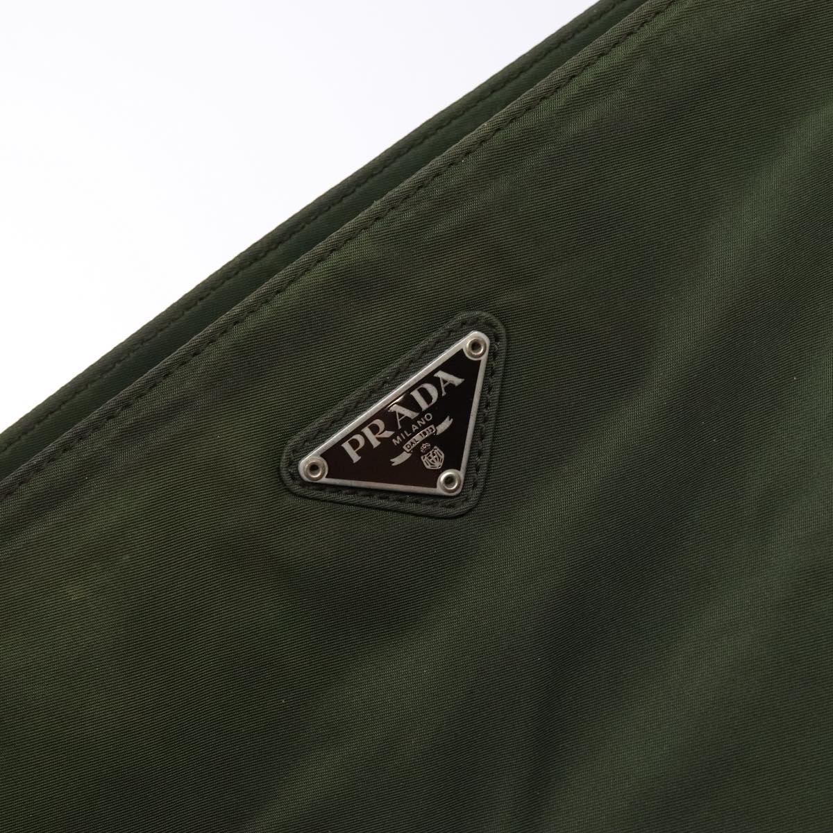 PRADA Shoulder Bag Nylon Green Auth 141528