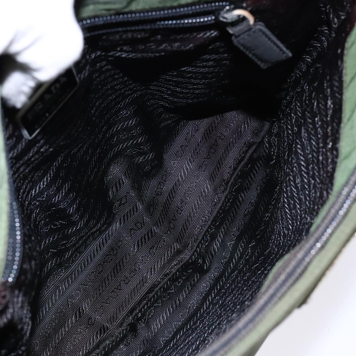 PRADA Shoulder Bag Nylon Green Auth 141528
