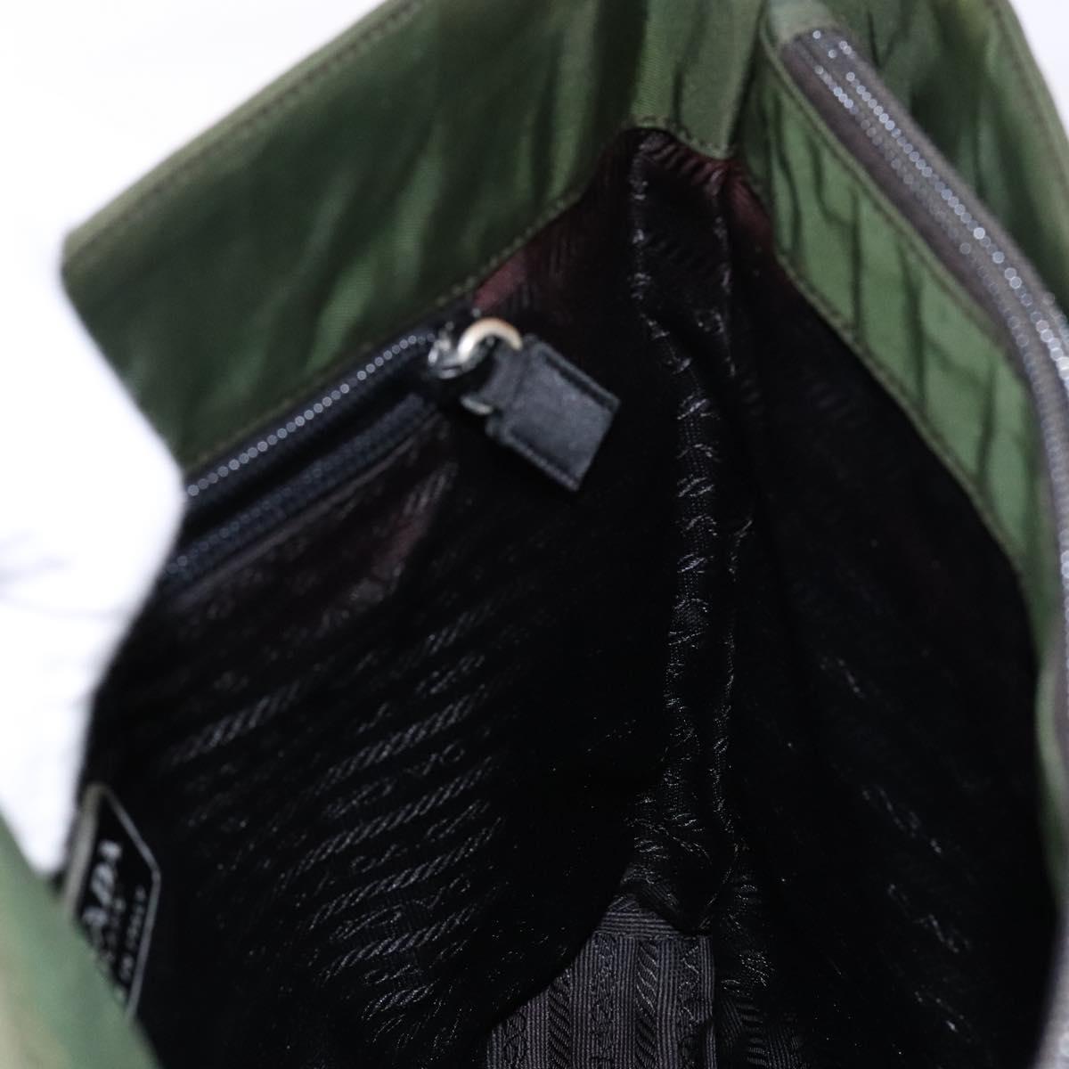 PRADA Shoulder Bag Nylon Green Auth 141528