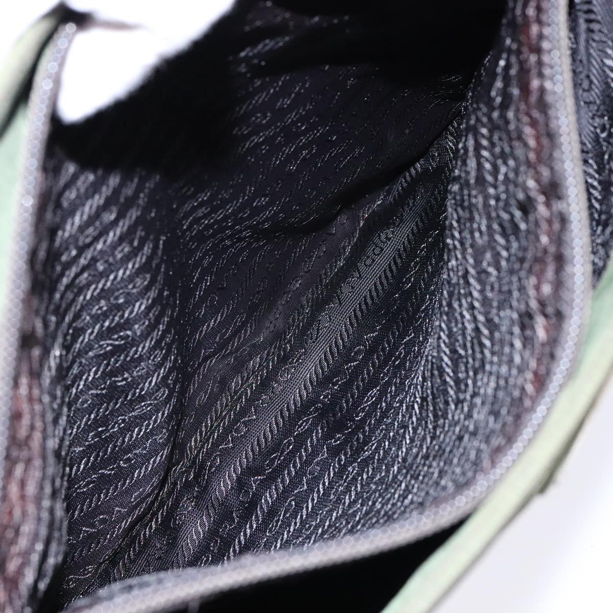 PRADA Shoulder Bag Nylon Green Auth 141528