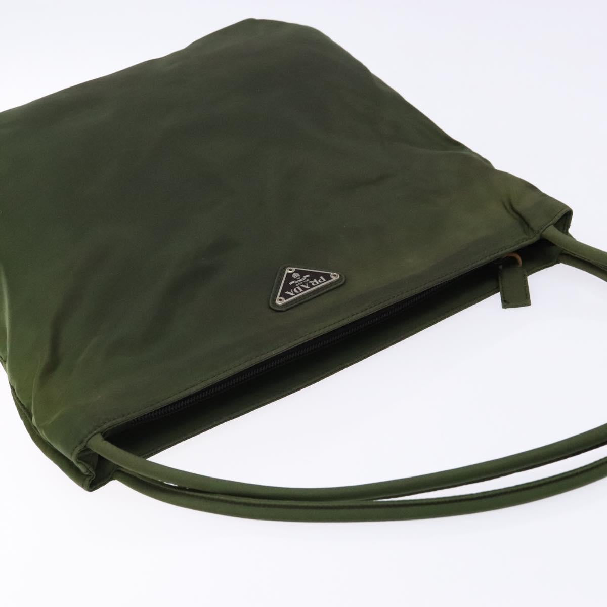 PRADA Shoulder Bag Nylon Green Auth 141528