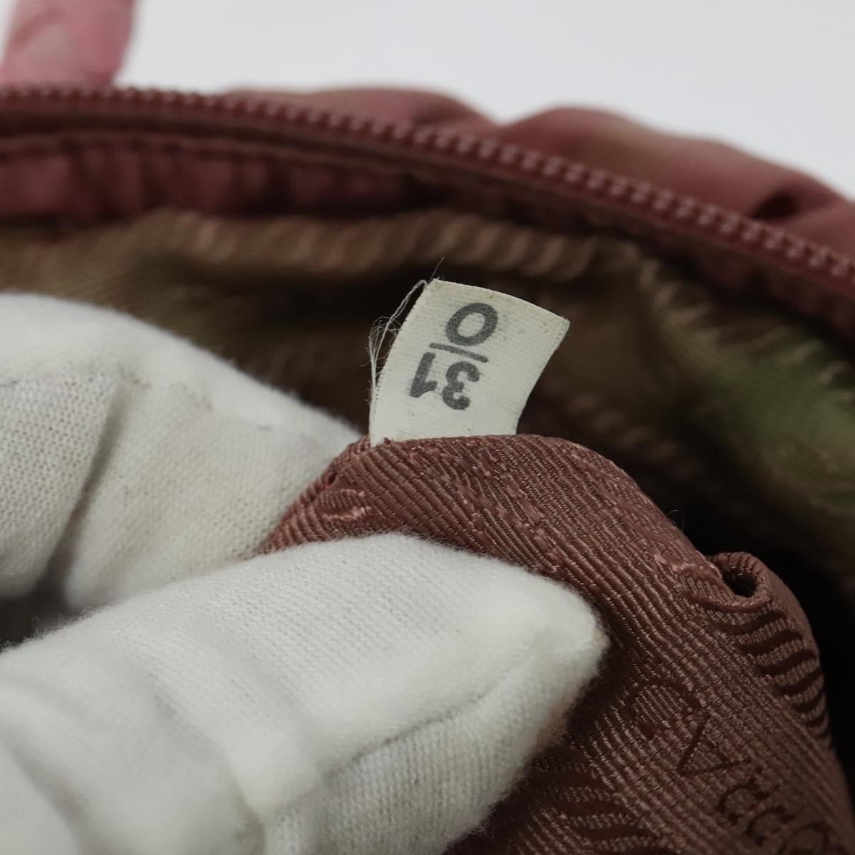 PRADA Hand Bag Nylon 2way Pink Gold Auth 141531