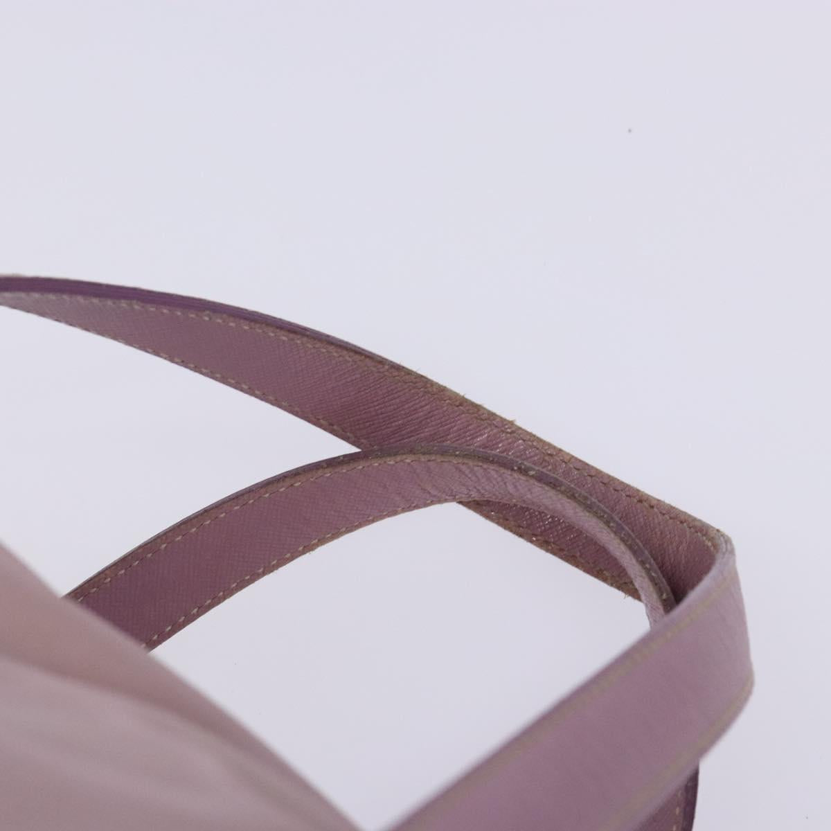 PRADA Boston Bag Nylon Pink Silver Auth 141532