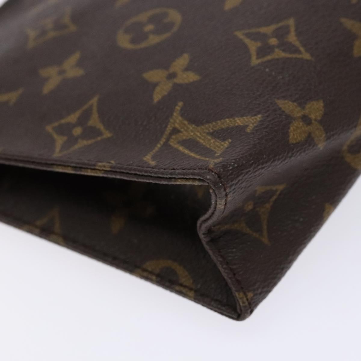 LOUIS VUITTON Monogram Poche Toilette 19 Pouch M47544 LV Auth 141539