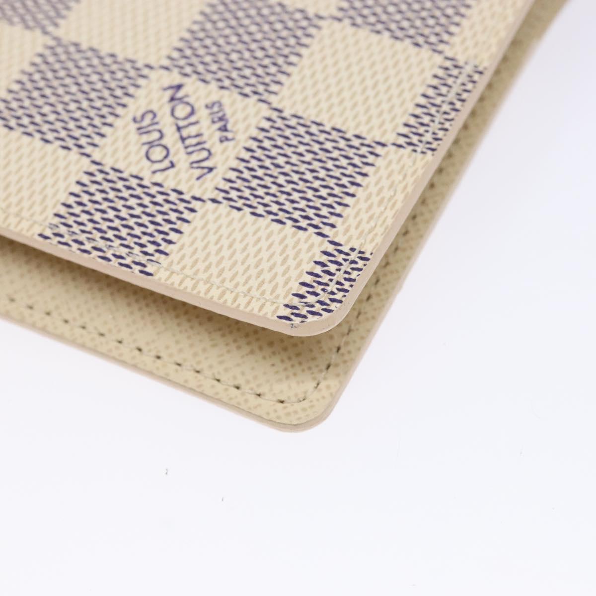 LOUIS VUITTON Damier Azur Agenda PM Day Planner Cover R20706 LV Auth 141555
