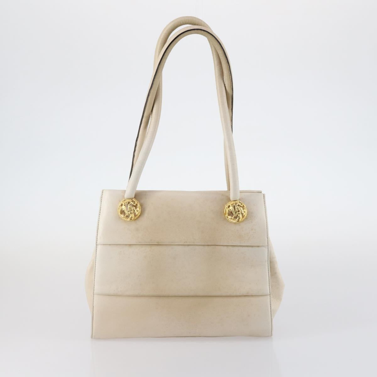 Salvatore Ferragamo Shoulder Bag Leather Nylon 2Set Beige Brown Auth 141558
