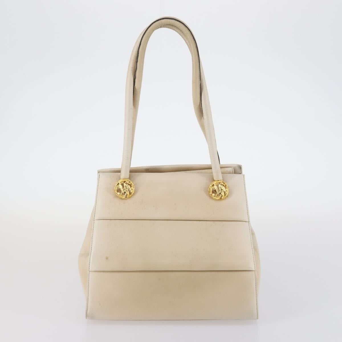 Salvatore Ferragamo Shoulder Bag Leather Nylon 2Set Beige Brown Auth 141558