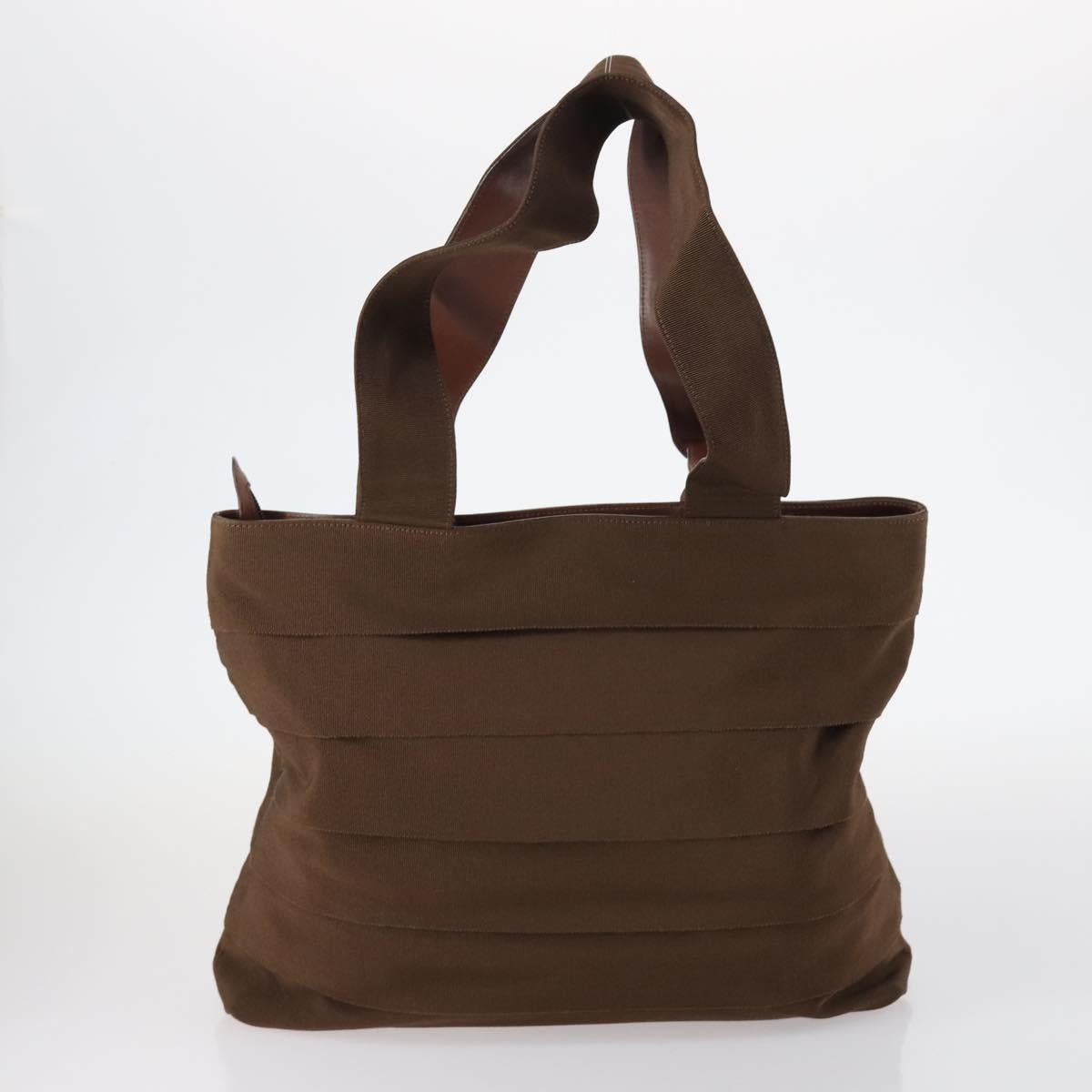 Salvatore Ferragamo Shoulder Bag Leather Nylon 2Set Beige Brown Auth 141558