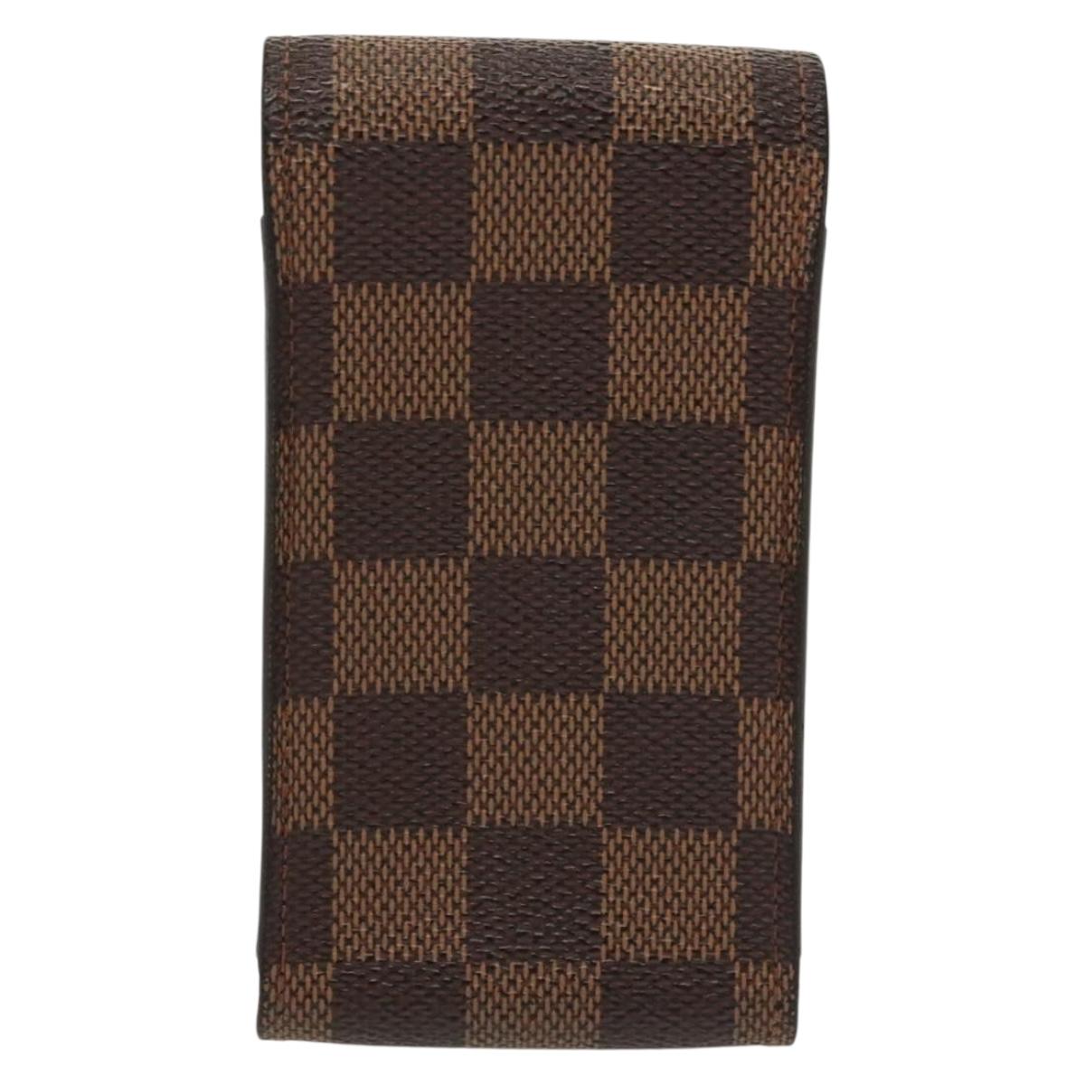 LOUIS VUITTON Damier Ebene Etui Cigarette Case N63024 LV Auth 141585