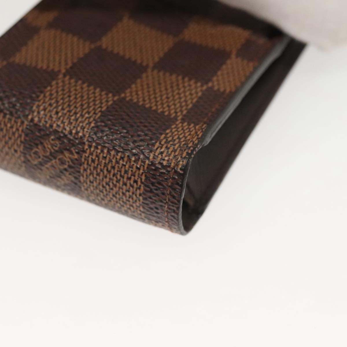 LOUIS VUITTON Damier Ebene Etui Cigarette Case N63024 LV Auth 141585
