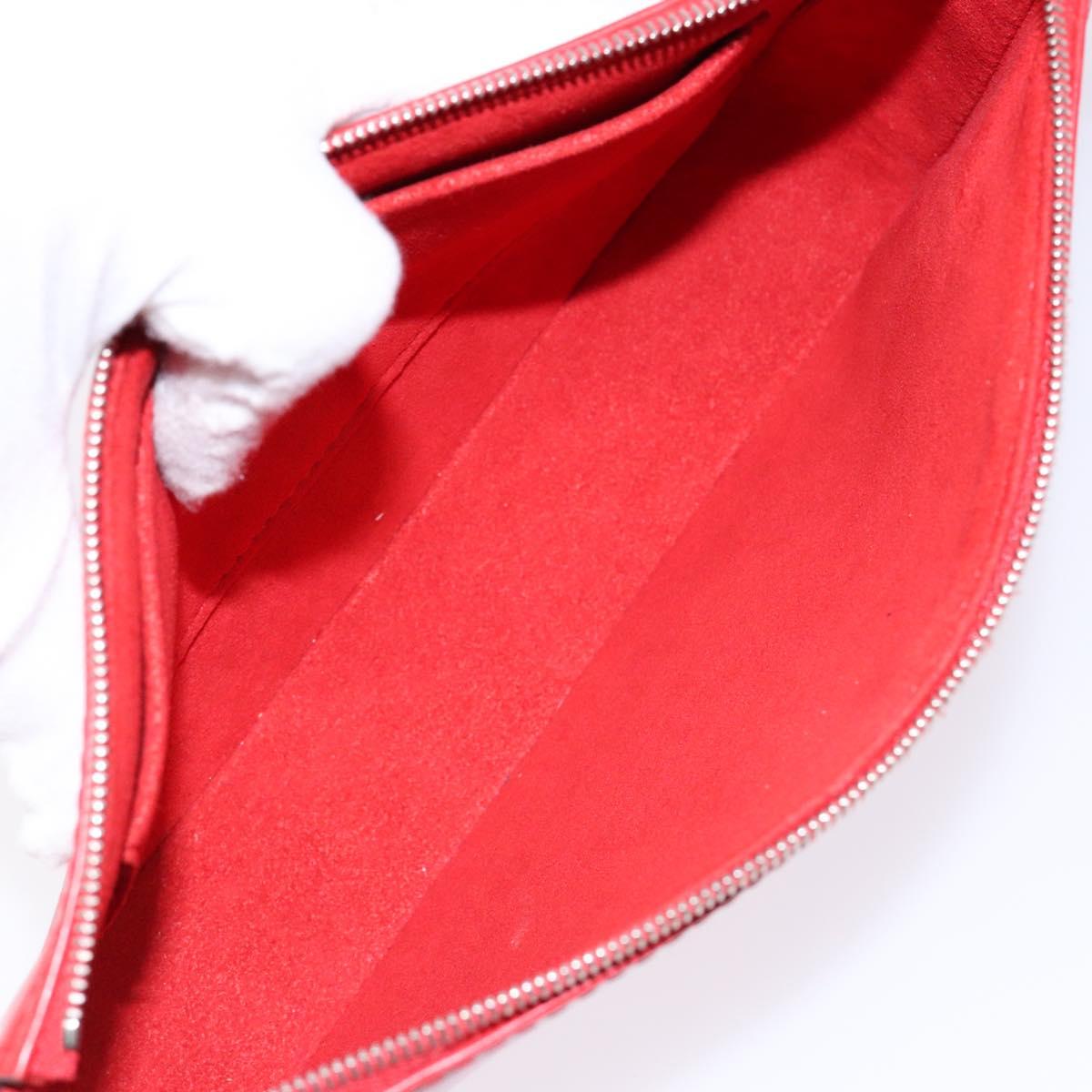 LOUIS VUITTON Epi Pochette Accessoires Pouch Red M52947 LV Auth 141595