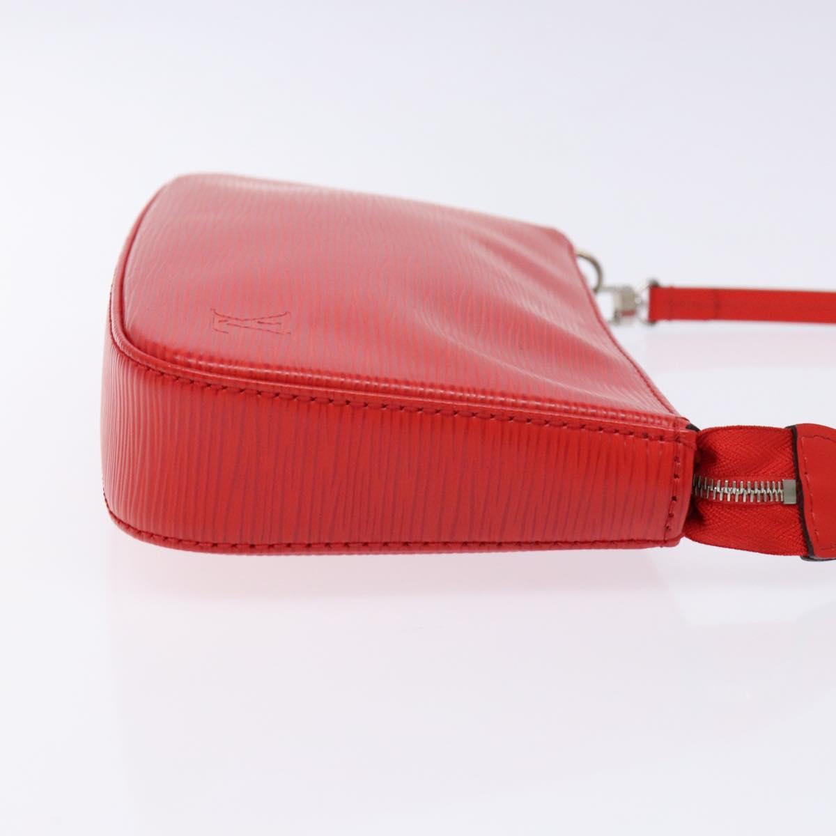 LOUIS VUITTON Epi Pochette Accessoires Pouch Red M52947 LV Auth 141595V