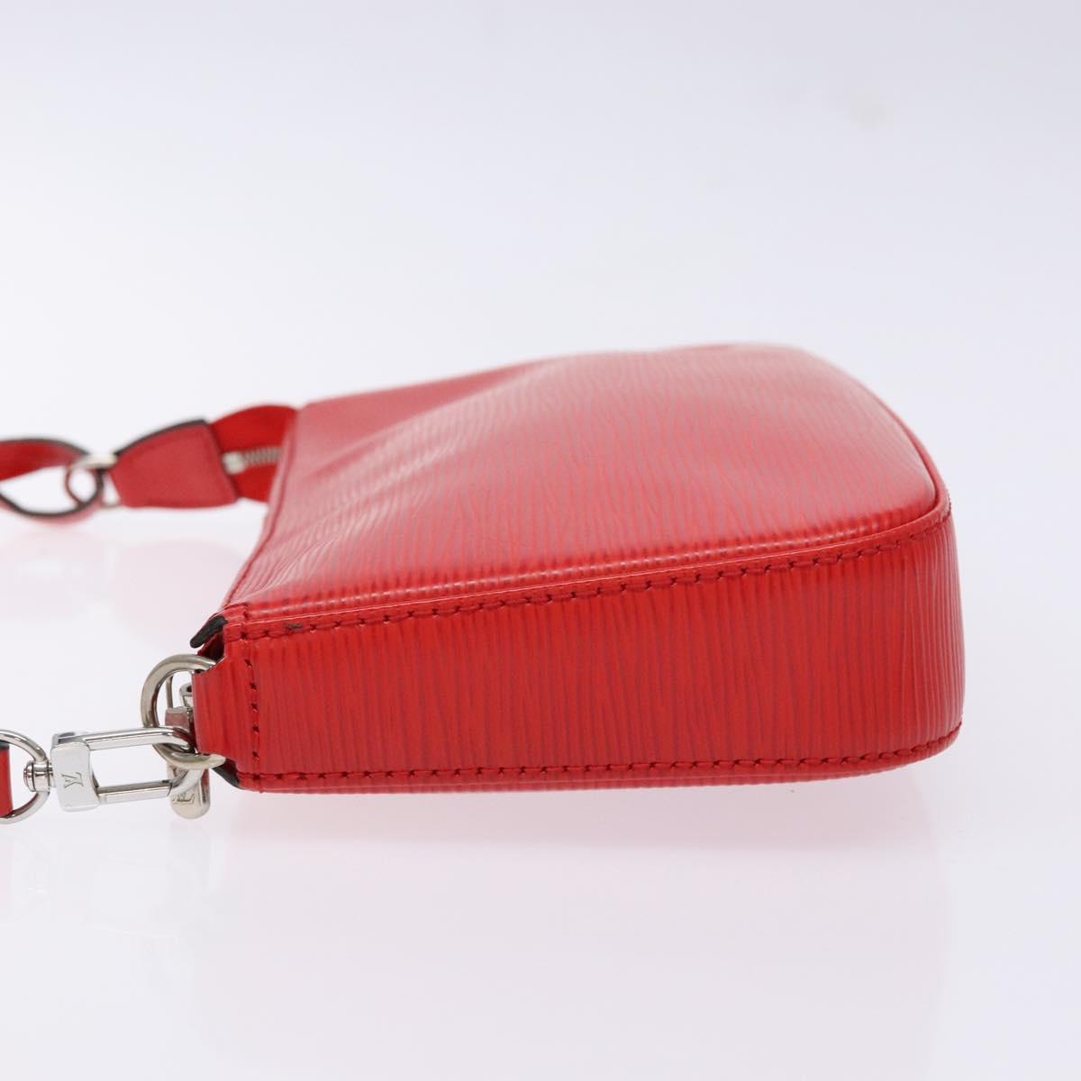 LOUIS VUITTON Epi Pochette Accessoires Pouch Red M52947 LV Auth 141595