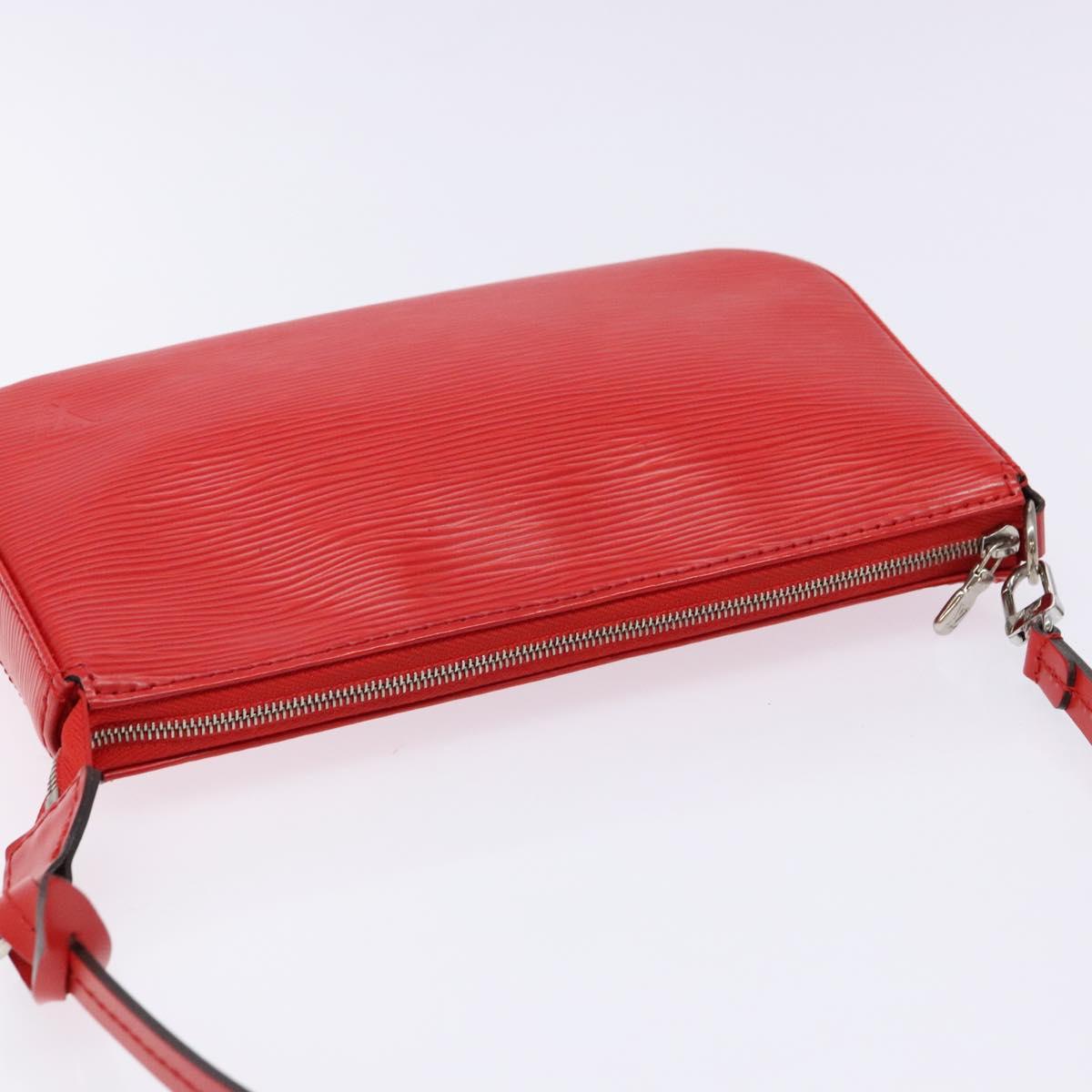LOUIS VUITTON Epi Pochette Accessoires Pouch Red M52947 LV Auth 141595