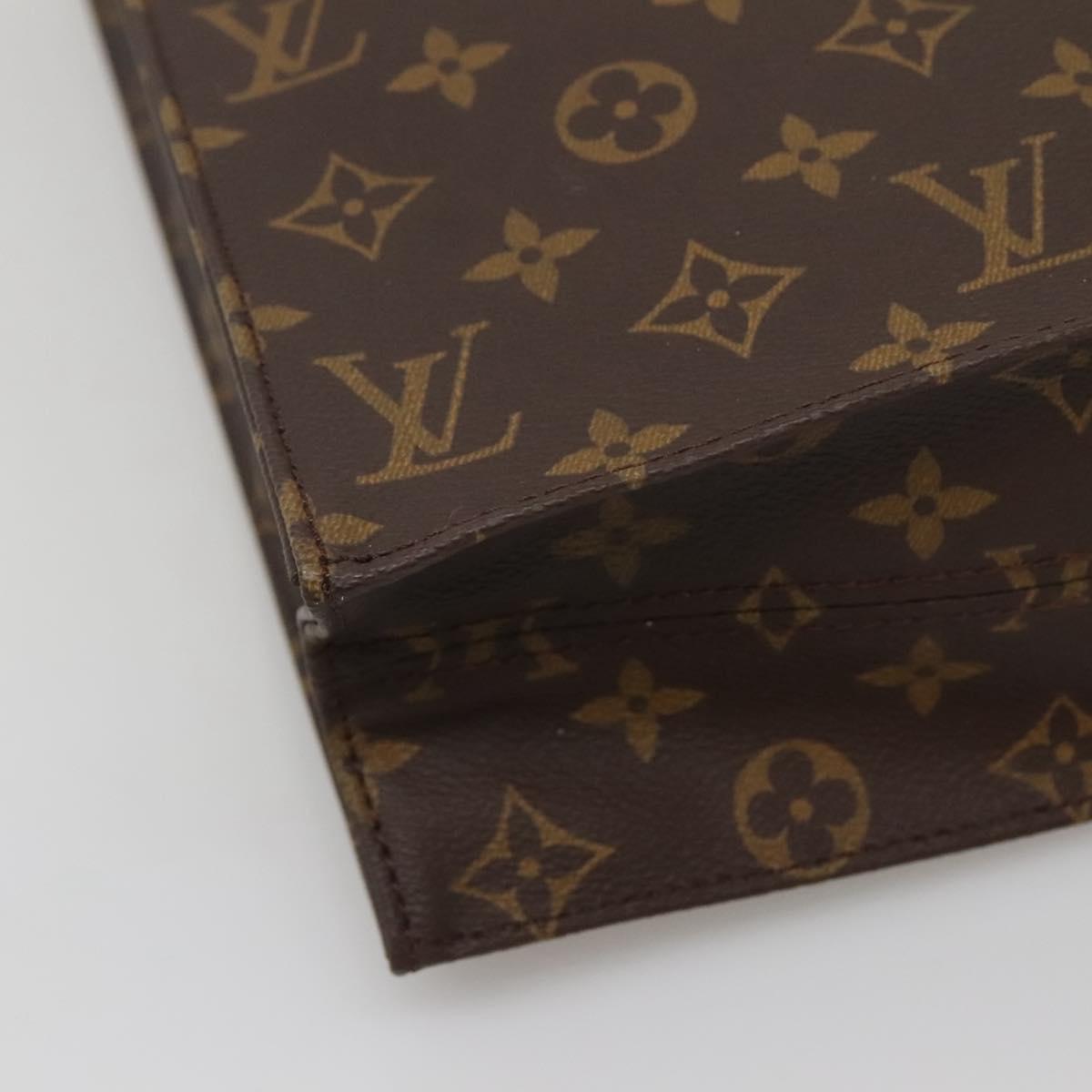 LOUIS VUITTON Monogram Sac Plat Hand Bag M51140 LV Auth 141603