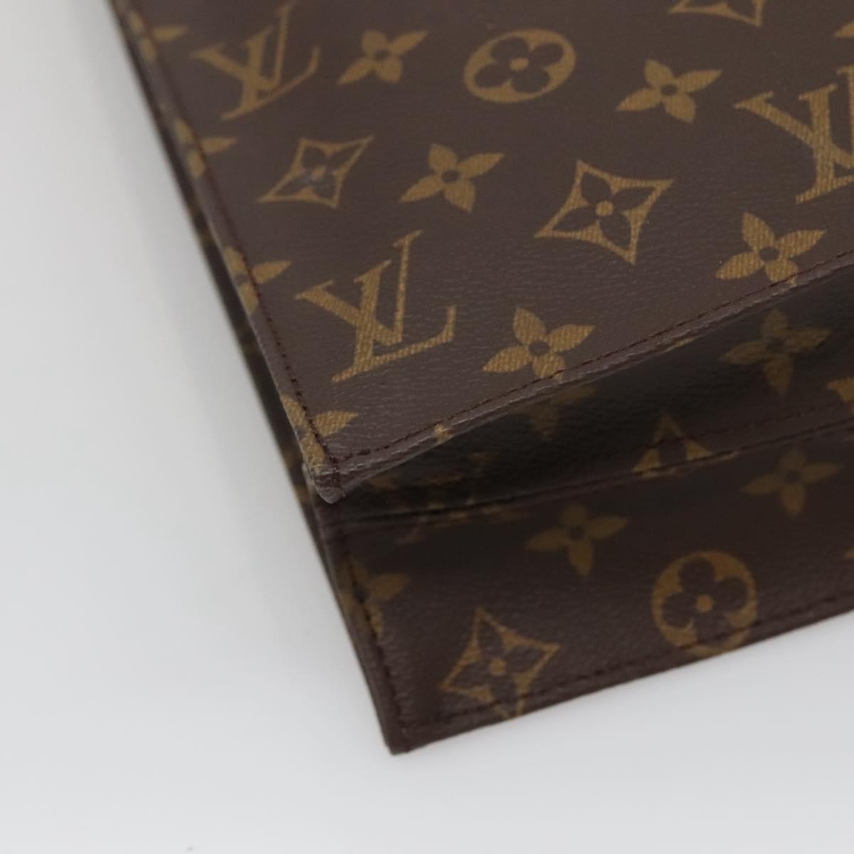 LOUIS VUITTON Monogram Sac Plat Hand Bag M51140 LV Auth 141603