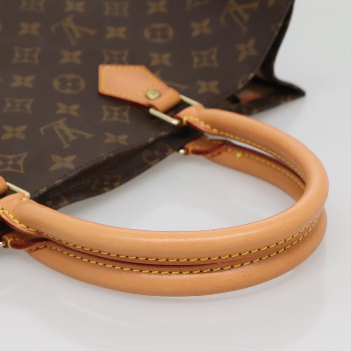 LOUIS VUITTON Monogram Sac Plat Hand Bag M51140 LV Auth 141603