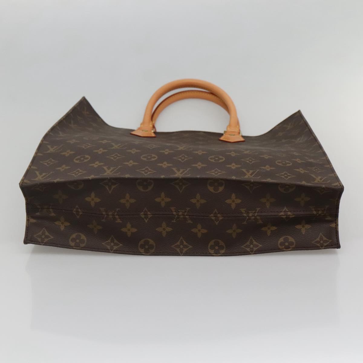 LOUIS VUITTON Monogram Sac Plat Hand Bag M51140 LV Auth 141603
