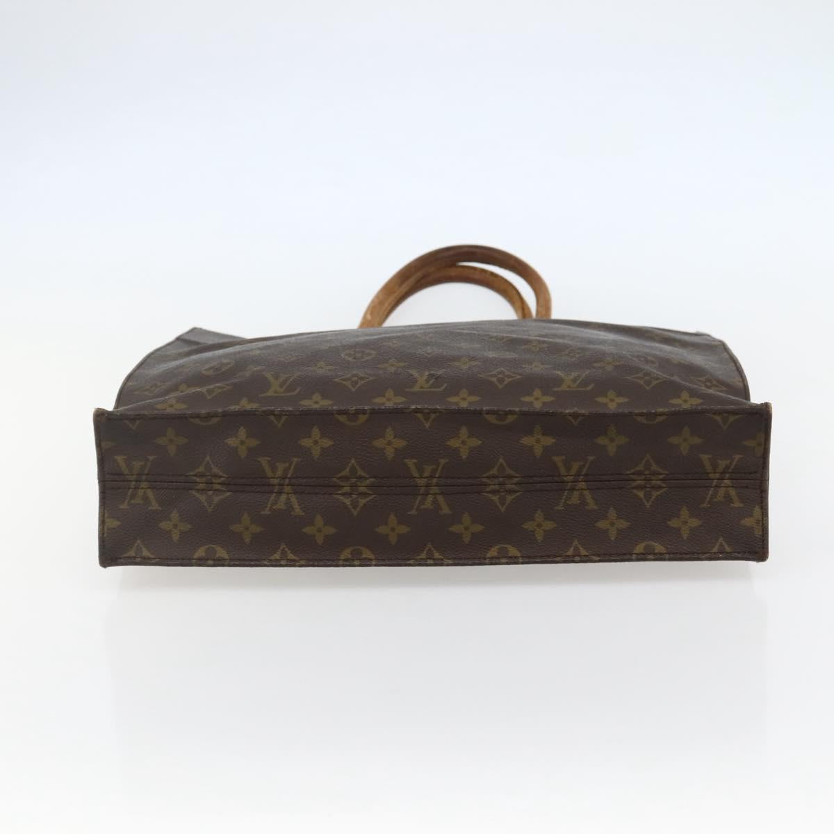 LOUIS VUITTON Monogram Sac Plat Hand Bag M51140 LV Auth 141606