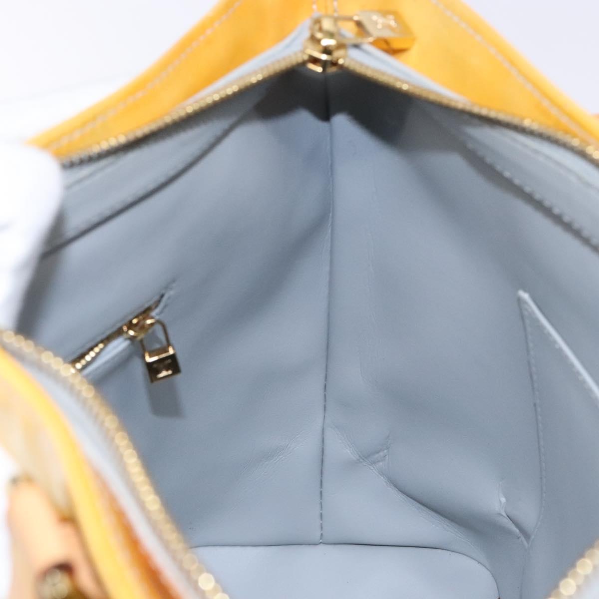 LOUIS VUITTON Monogram Vernis Houston Hand Bag Gris M91053 LV Auth 141607