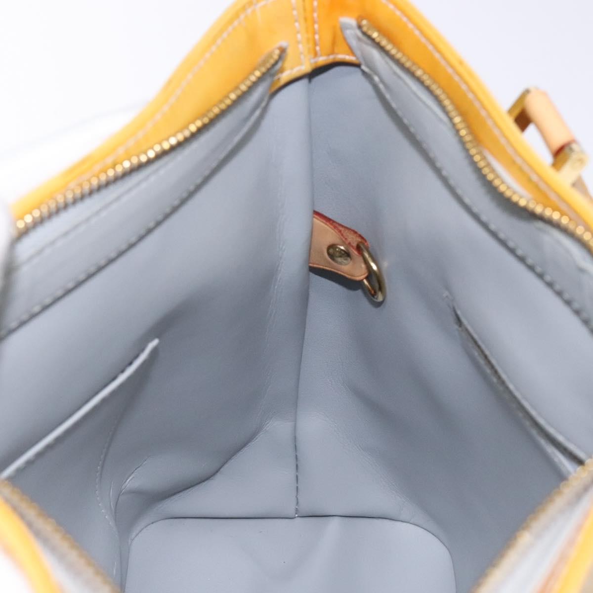 LOUIS VUITTON Monogram Vernis Houston Hand Bag Gris M91053 LV Auth 141607