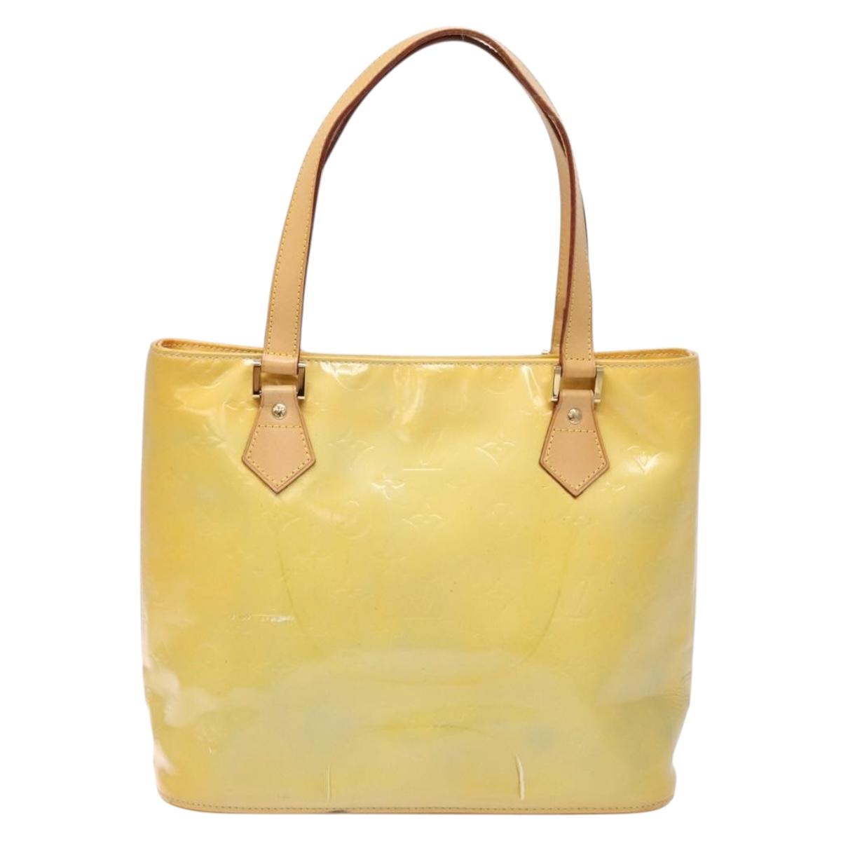 LOUIS VUITTON Monogram Vernis Houston Hand Bag Gris M91053 LV Auth 141607