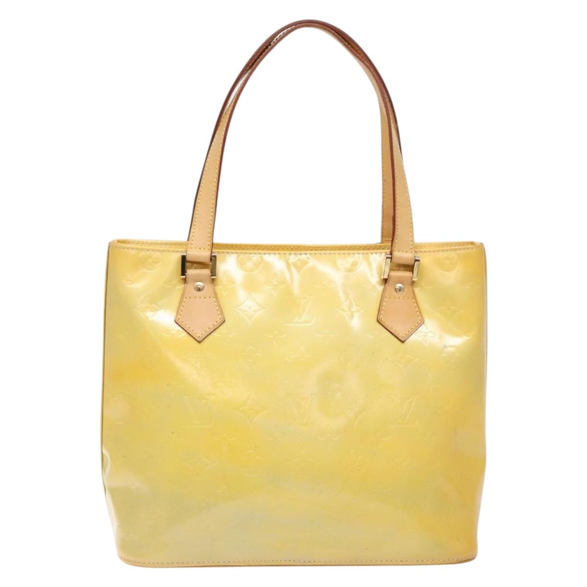 LOUIS VUITTON Monogram Vernis Houston Hand Bag Gris M91053 LV Auth 141607