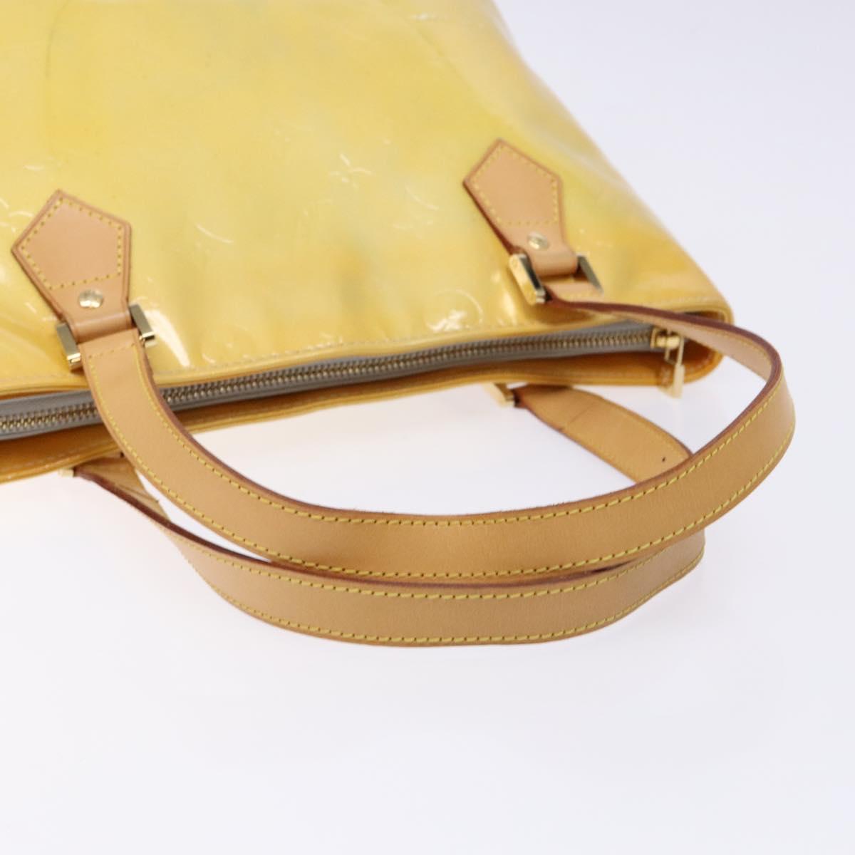 LOUIS VUITTON Monogram Vernis Houston Hand Bag Gris M91053 LV Auth 141607