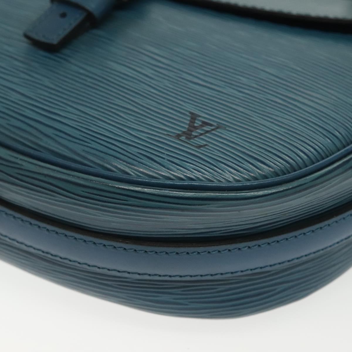 LOUIS VUITTON Epi June Feuille Shoulder Bag Blue M52155 LV Auth 141626