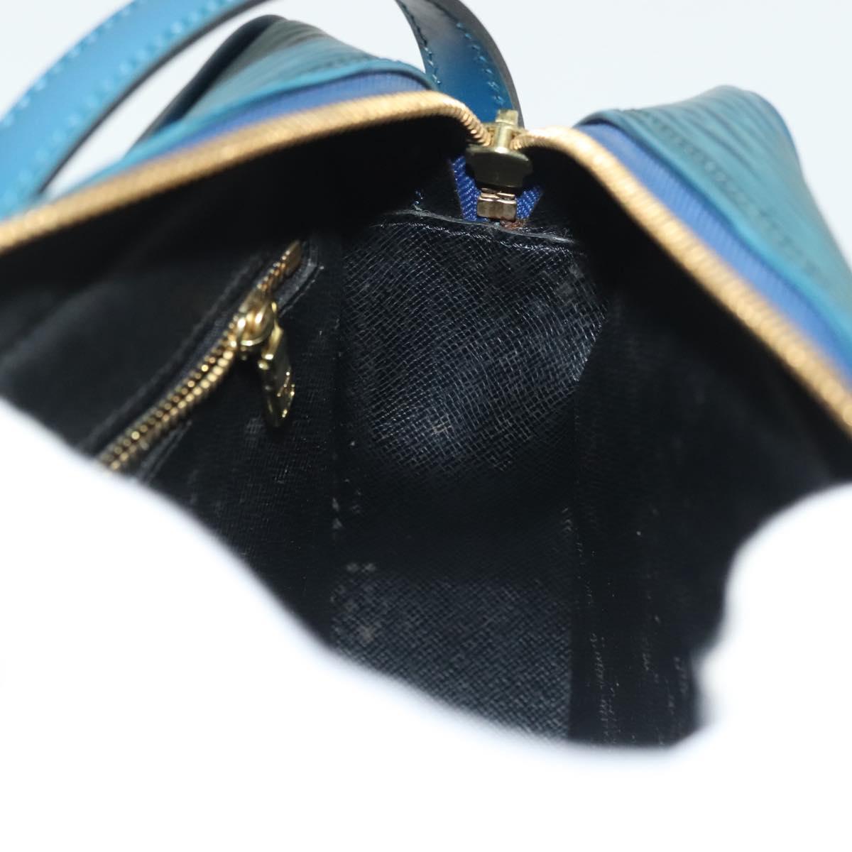 LOUIS VUITTON Epi June Feuille Shoulder Bag Blue M52155 LV Auth 141626