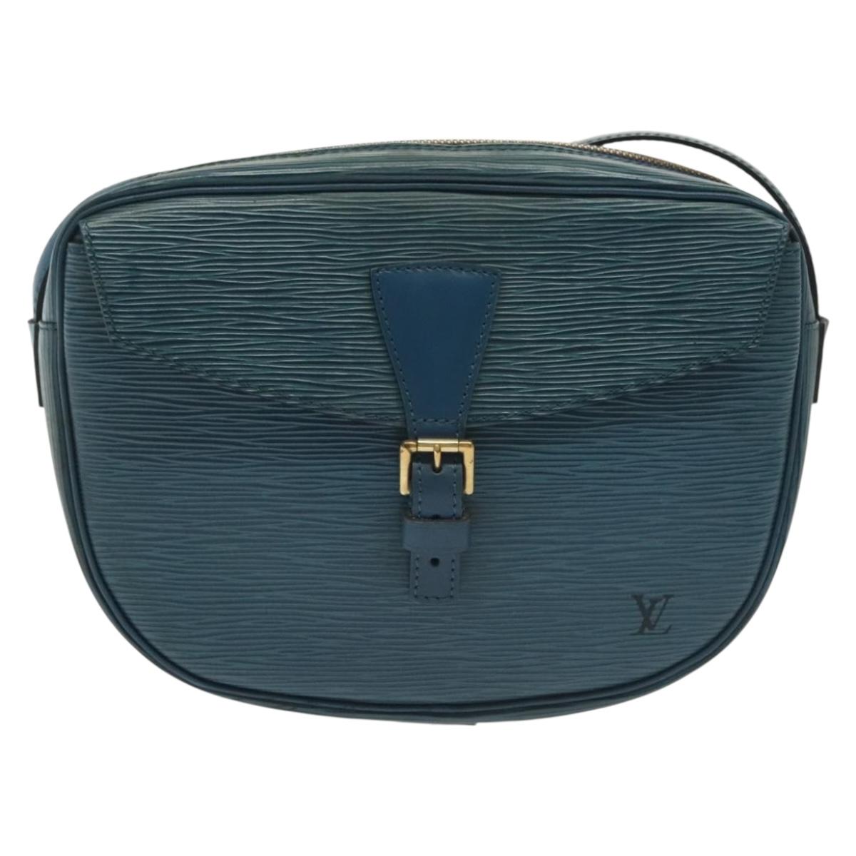 LOUIS VUITTON Epi June Feuille Shoulder Bag Blue M52155 LV Auth 141626