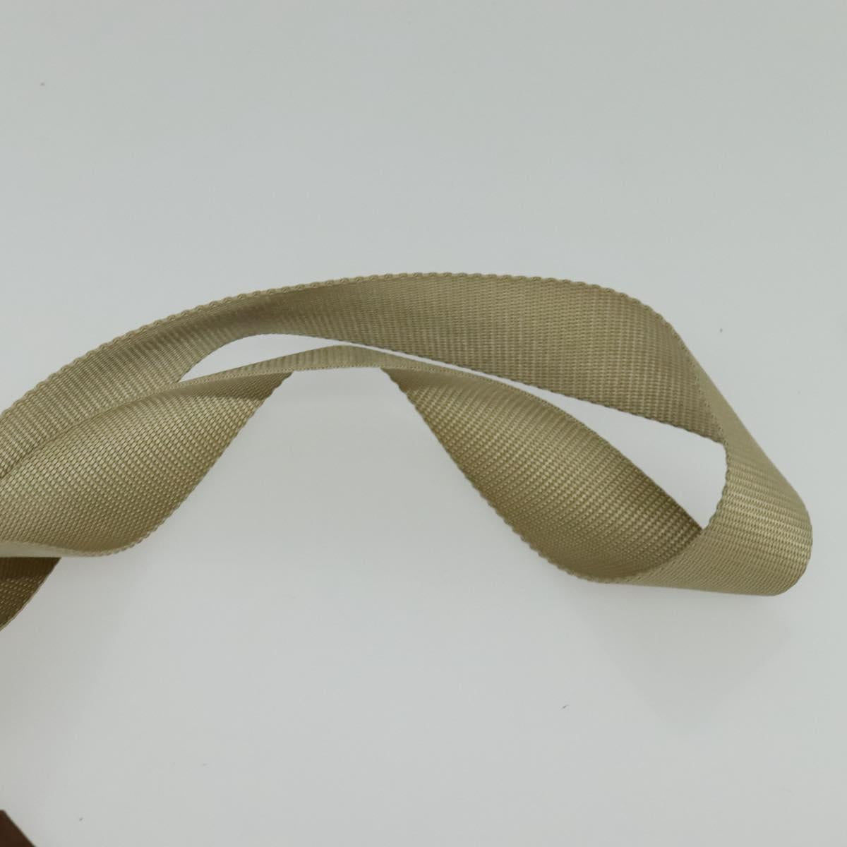 PRADA Shoulder Bag Nylon Beige Auth 141628